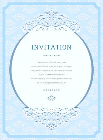 Elegant design invitation of curvesのイラスト素材