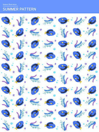 Cool summer suit pattern illustration
