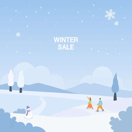 Winter Season Shopping Event Templateのイラスト素材