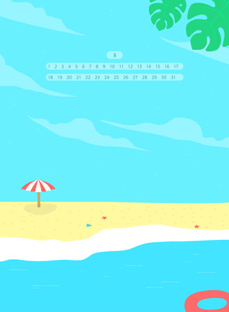 Emotional Background Illustration Calendar Collectionのイラスト素材