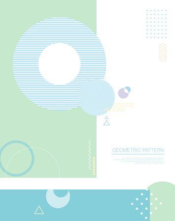 Geometry pattern template 07 :Green geometryのイラスト素材