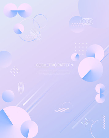 Geometry pattern template 06 :violet and pink gradation geometryのイラスト素材