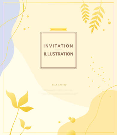Invitation illustration collection of various patternsのイラスト素材
