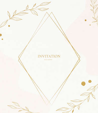 Invitation illustration collection of various patternsのイラスト素材