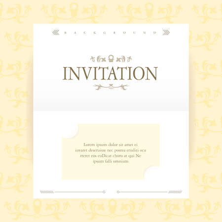 Highly utilized pattern invitation designのイラスト素材