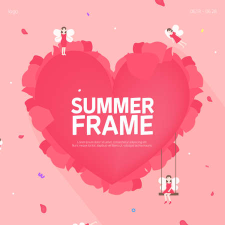 Cool Summer Welcoming Frame Designのイラスト素材
