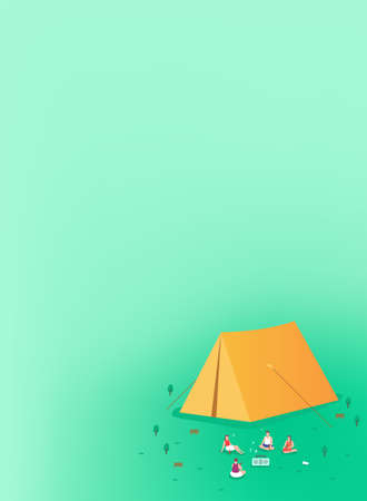 Summer Travel Minimal Background Collectionのイラスト素材