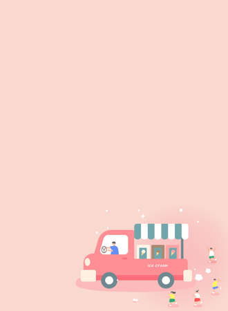 Summer Travel Minimal Background Collectionのイラスト素材