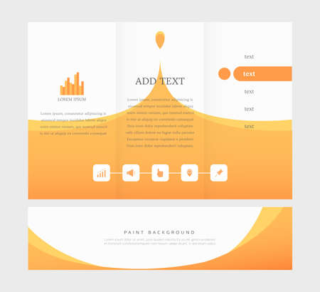 Highly utilized business three-stage leafletのイラスト素材