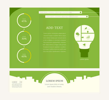 Highly utilized business three-stage leafletのイラスト素材