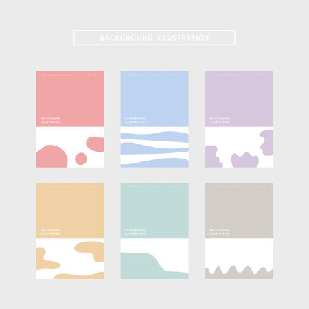 6 sets of various background illustrationsのイラスト素材