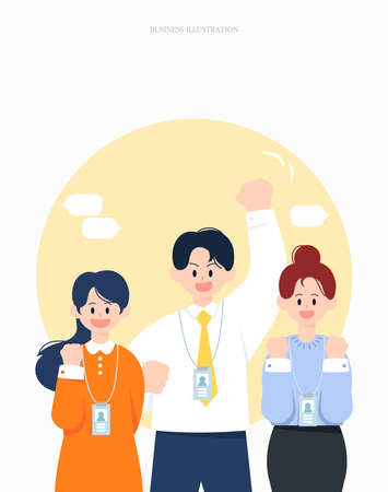 Illustration of business people designのイラスト素材