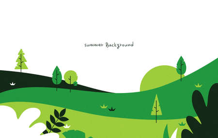 Cool Summer Line Background Illustrationのイラスト素材