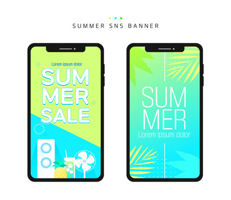 Cool Summer Shopping Mobile Event Banner