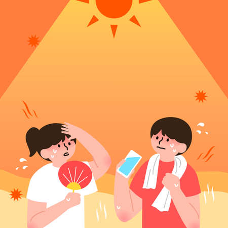 Illustration of Summer Disease and Health Rulesのイラスト素材