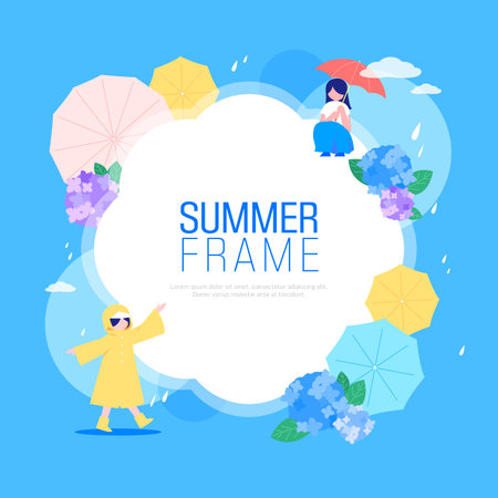 Various summer design templates collectionのイラスト素材