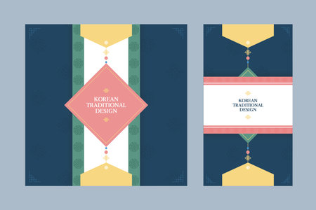 Traditional Korean Brochure Banner Designのイラスト素材
