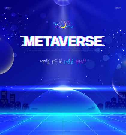 Metabus Cosmic Cyber Neon Templateのイラスト素材
