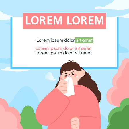 Spring Illness and Medical Health Templatesのイラスト素材