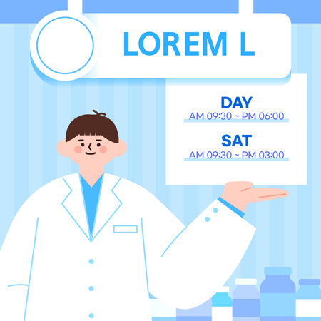 Spring Illness and Medical Health Templatesのイラスト素材
