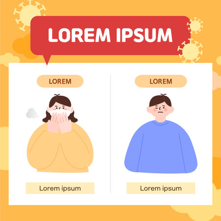 Spring Illness and Medical Health Templatesのイラスト素材