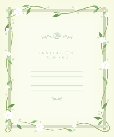 Invitation to the Bright Spring Flower Frameのイラスト素材
