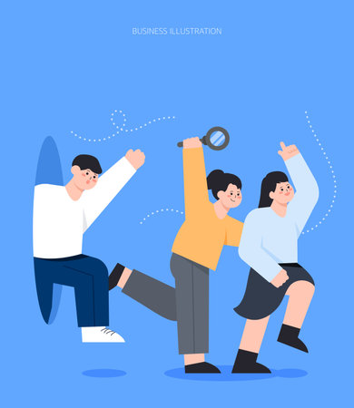 Cooperative Harmony Business Person Illustrationのイラスト素材