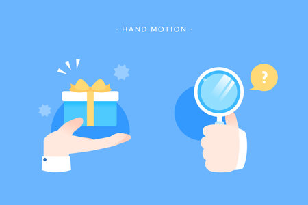 Practical hand motion hand objectのイラスト素材