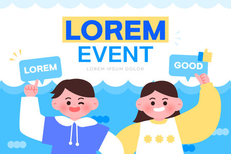 SNS Subscription Event Bannerのイラスト素材