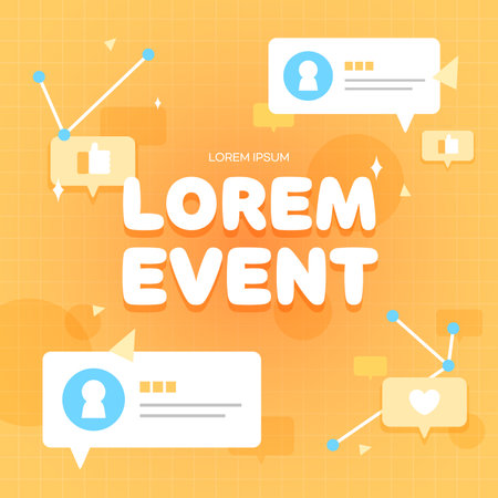 SNS Subscription Event Bannerのイラスト素材