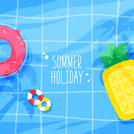Summer Frame Illustrationのイラスト素材