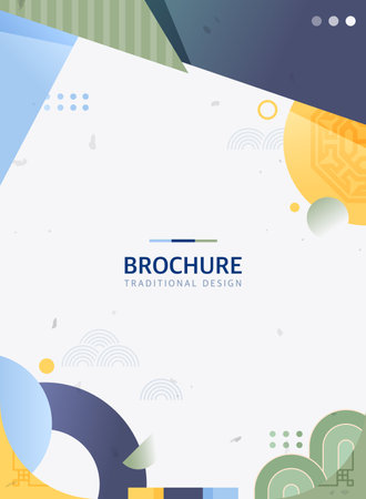Geometry Traditional Korean Brochure Templateのイラスト素材
