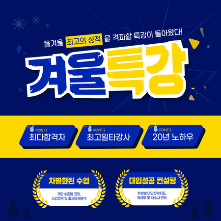 Winter Special Lecture Templateのイラスト素材