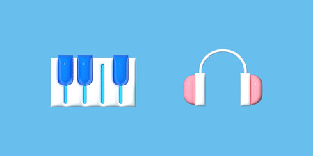 3D stereoscopic iconのイラスト素材