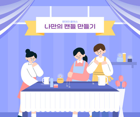 Various one-day class illustrationsのイラスト素材