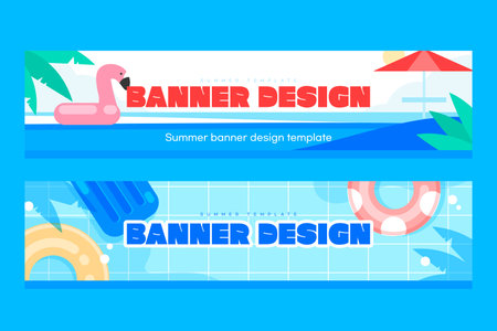 Cool Summer Event Bannerのイラスト素材