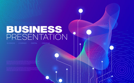 IT business background templateのイラスト素材