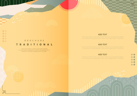 Korean Traditional Brochure Design Illustrationのイラスト素材