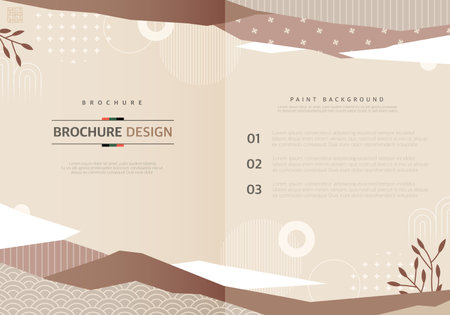 Korean Traditional Brochure Design Illustrationのイラスト素材