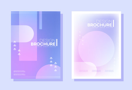 Design Brochure Cover Template Setのイラスト素材
