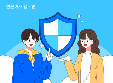 Various illustrations of second-hand transaction figuresのイラスト素材