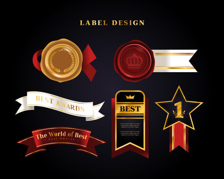 Premium Gold Label Templateのイラスト素材