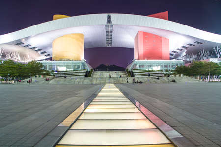 Civic Center at nightのeditorial素材