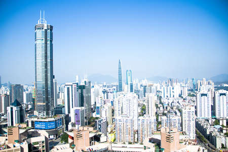 Shenzhen skylineのeditorial素材