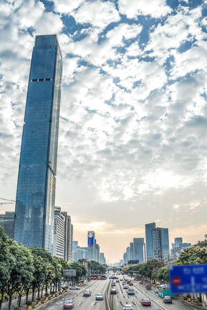 Shennan Road in the middle of the dayのeditorial素材