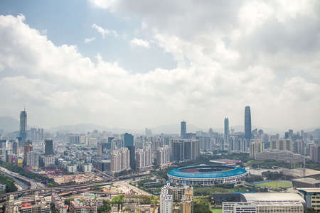 Bagualing skyline of Shenzhenのeditorial素材