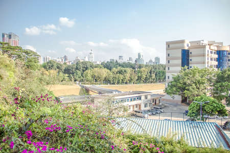 Blue sky on Sungang Bridgeのeditorial素材