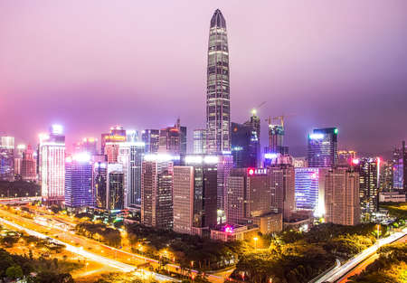 Shenzhen skylineのeditorial素材