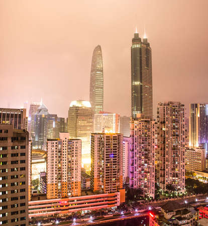 Luohu skyline of Shenzhenのeditorial素材
