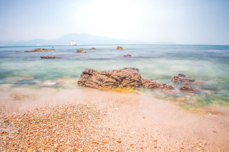 The sea of Yang Meikeng in Shenzhenの写真素材